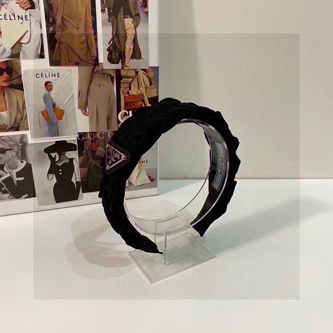 BLACK FABRIC BRAIDED HAIRBAND 344762