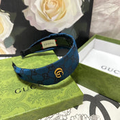BLUE MONOGRAM CANVAS HAIRBAND 369306