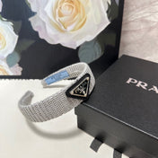 HAIRBAND IN PALE GRAY KNITTED WOOL 381467