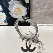 HAIRBAND IN PALE GRAY KNITTED WOOL 381467