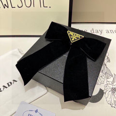 BOW HAIR CLIP IN BLACK VELVET 406114