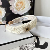 WHITE WOOL HAIRBAND 412461