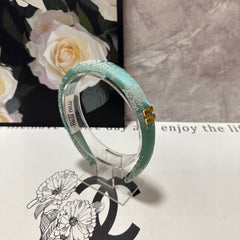HEADBAND WITH GARNITURE PRINT IN VIRIDIAN GREEN SILK 432823