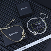 25S MIRROR CHAIN DOUBLE C NECKLACE