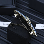 CHANEL 25P LEATHER-THREADED HAIR CLIP