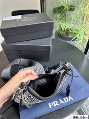 PRA 22 SATIN MINI-BAG WITH FULLY RHINSTONES