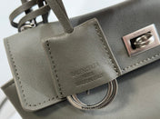 RODEO MINI BAG 22 IN KHAKI GREEN SMOOTH CALFSKIN SILVER HARDWARE