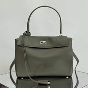 RODEO SMALL BAG 29 IN KHAKI GREEN SMOOTH CALFSKIN SILVER HARDWARE