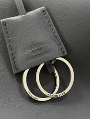 RODEO MEDIUM BAG 35 IN GREY SMOOTH CALFSKIN SILVER HARDWARE