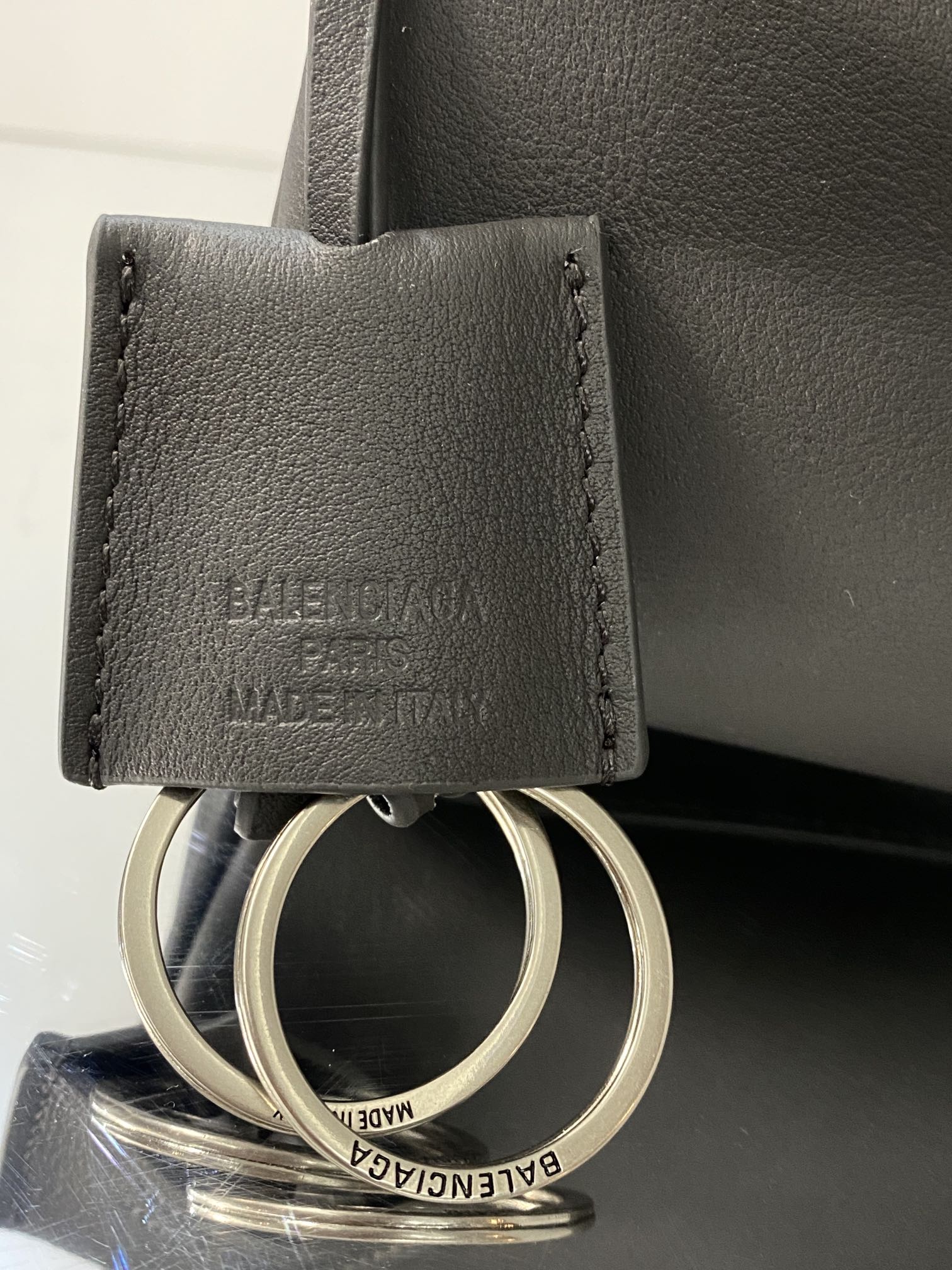 RODEO MINI BAG 22 IN GREY SMOOTH CALFSKIN SILVER HARDWARE