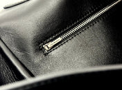 RODEO LARGE BAG 40 IN BLACK SMOOTH CALFSKIN SILVER HARDWARE