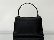 RODEO LARGE BAG 40 IN BLACK SMOOTH CALFSKIN SILVER HARDWARE