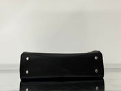RODEO LARGE BAG 40 IN BLACK SMOOTH CALFSKIN SILVER HARDWARE
