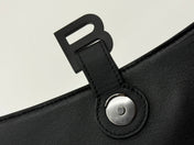 DOWNTOWN M CROSSBODY BAG 32 IN BLACK SOFT LAMBSKIN