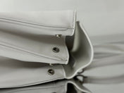 RODEO MEDIUM BAG 35 IN WHITE SMOOTH CALFSKIN SILVER HARDWARE