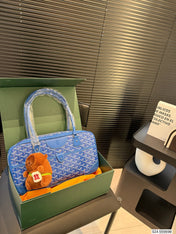 SAINT MARTIN BAG 35 IN BLUE GOYARDINE CANVAS AND CALFSKIN