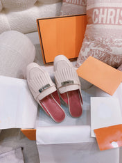 0Z Mule Fringed Light Pink