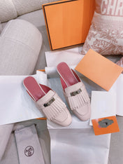 0Z Mule Fringed Light Pink