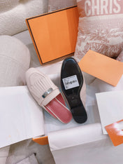 0Z Mule Fringed Light Pink