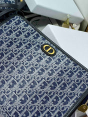 BOOK TOTE 26 IN BLUE MONOGRAM OBLIQUE JACQUARD
