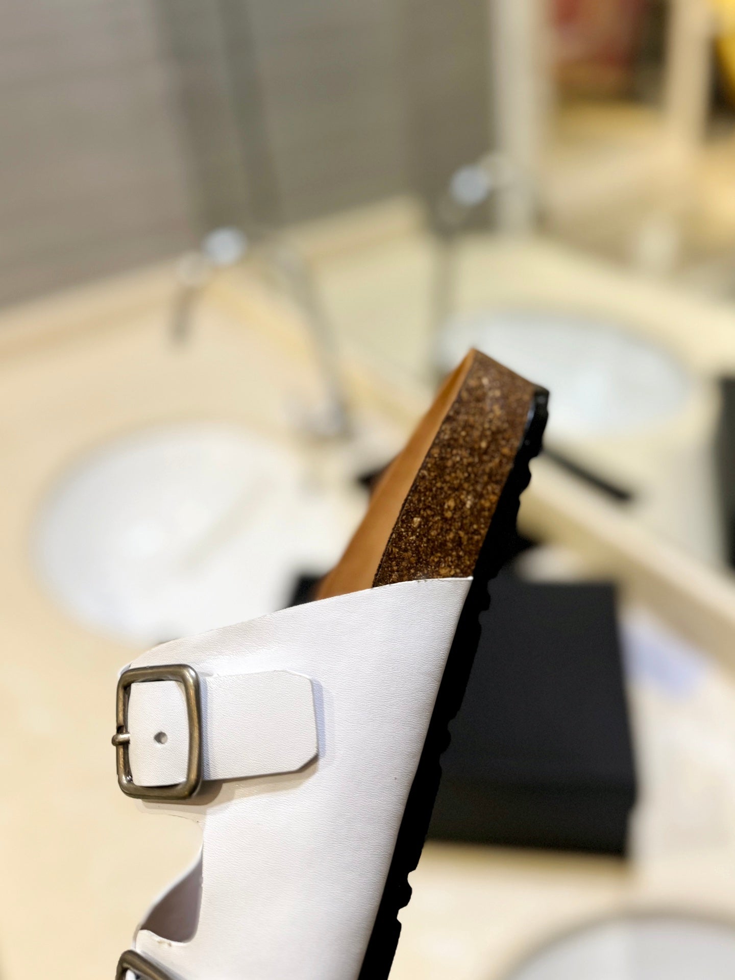 SL Flat Sandal Women Brown Seude White Calfskin