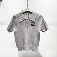 MIUMIU KNITTED POLO SHIRT STYLE 358