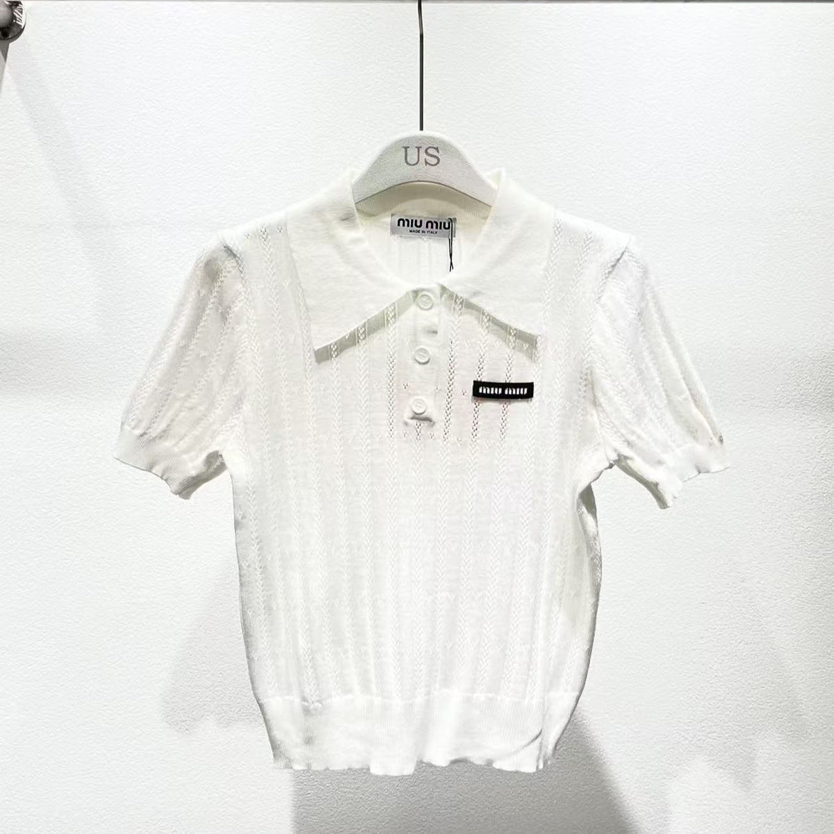 MIUMIU KNITTED POLO SHIRT STYLE 357