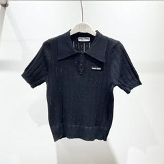 MIUMIU KNITTED POLO SHIRT STYLE 356
