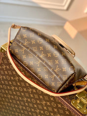 BOÉTIE PM TOTE 25 IN BROWN MONOGRAM COATED CANVAS AND CALFSKIN