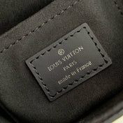 CAMERA BOX VIVE BAG 17 IN BLACK MONOGRAM CALFSKIN SILVER-TONE METALLIC