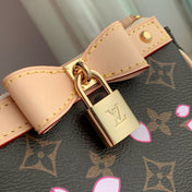 POCHETTE ACCESSOIRES 22 IN BROWN MONOGRAM CANVAS CHERRY BLOSSOM