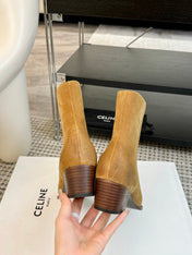 ANKLE BOOTS 45 MM IN PEANUT BROWN SUEDE