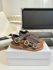 MINO SANDAL IN CHOCOLATE BROWN CALFSKIN