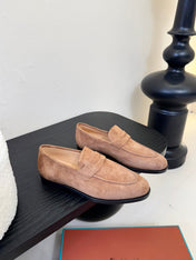 CLASSIC LOAFERS IN TERRACOTTA SUEDE