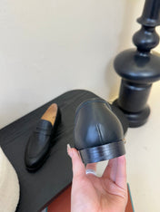 LOAFERS IN BLACK LAMBSKIN