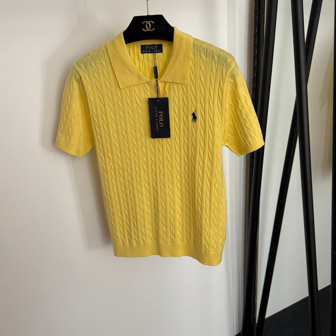 RALPH LAUREN 25S SHORT-SLEEVE POLO SHIRT WITH COLLAR 281