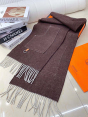 CARGO MUFFLER 190 CM IN CHESTNUT BROWN CASHMERE 375382