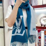 SMASH SCARF 210 CM IN ELECTRIC BLUE WOOL 390964