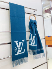 SMASH SCARF 210 CM IN ELECTRIC BLUE WOOL 390964