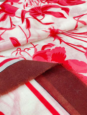 SQUARE SCARF 140 CM IN ROSE RED CASHMERE 398256