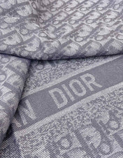 SQUARE SCARF 140 CM IN COOL GRAY WOOL AND SILK  408661