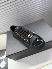 CHANEL 25S TRAINERS BLACK FULL 35MM IN CALFSKIN