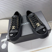 CHANEL 25S TRAINERS BLACK FULL 35MM IN CALFSKIN