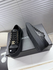 CHANEL 25S TRAINERS BLACK FULL 35MM IN CALFSKIN