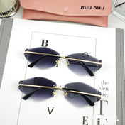 LOGO SUNGLASSES 68043 IN GOLD METAL GREY LENS