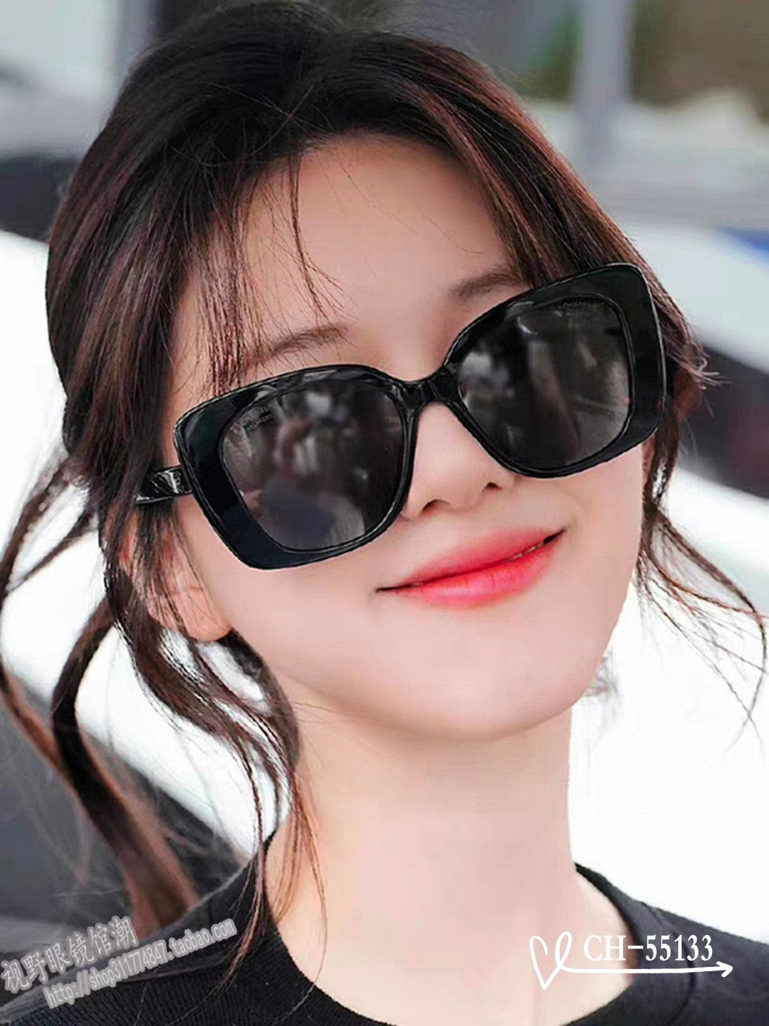 SQUARE SUNGLASSES 55133 IN ACETATE METAL FRAME