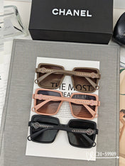 SQUARE SUNGLASSES 59909 IN BLACK TR FRAME WITH RESIN LENSES