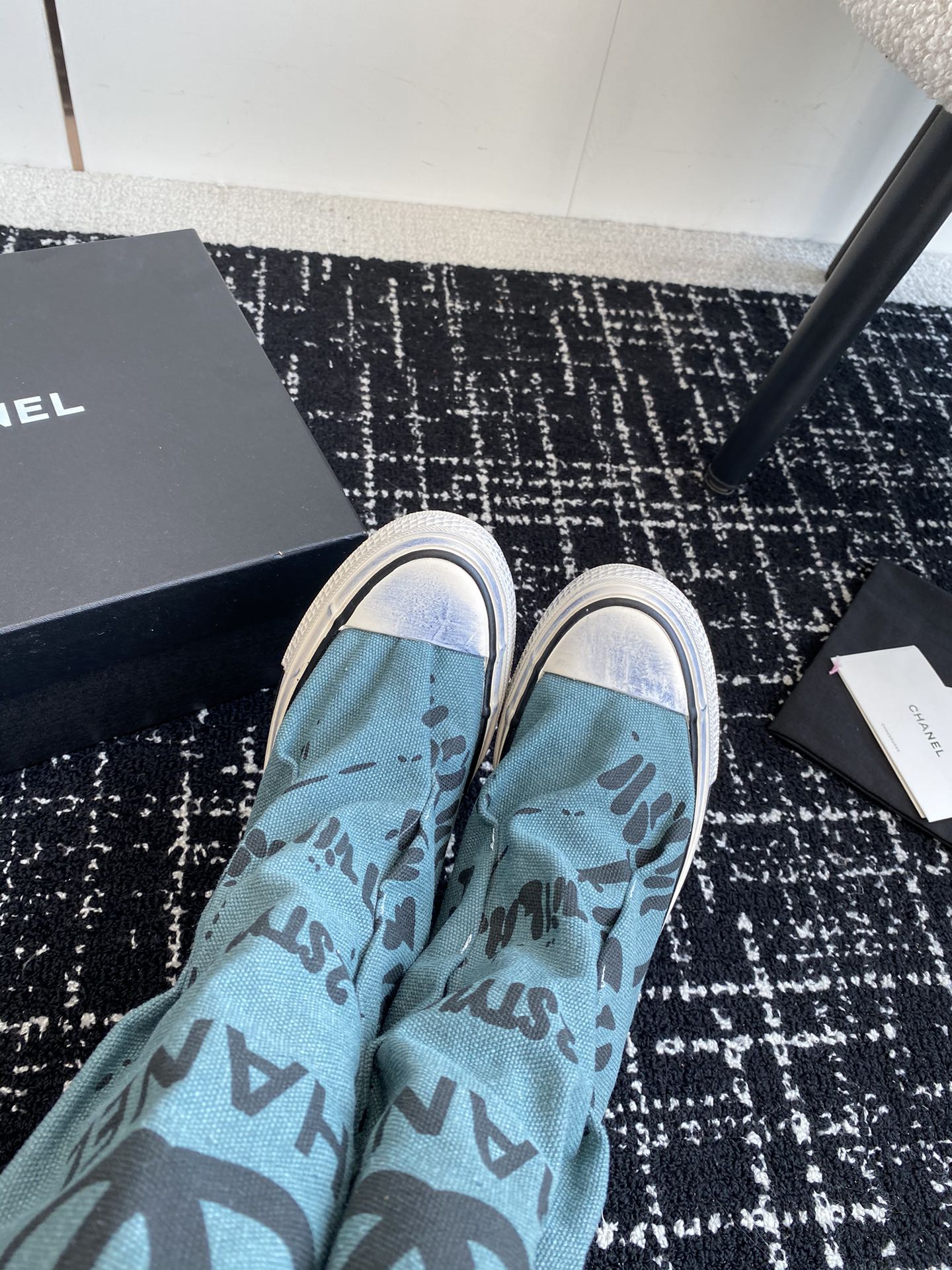 HIGH BOOTS IN SAPPHIRE BLUE CANVAS