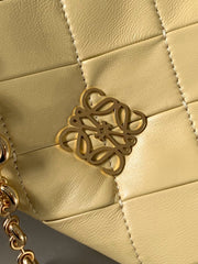 LOEWE 25S PUFFER GOYA BAG 23 IN LIGHT YELLOW NAPPA LAMBSKIN