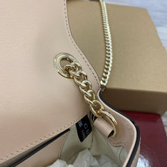 BLONDIE MINI SHOULDER BAG 21 IN BEIGE CALFSKIN GOLD HARDWARE